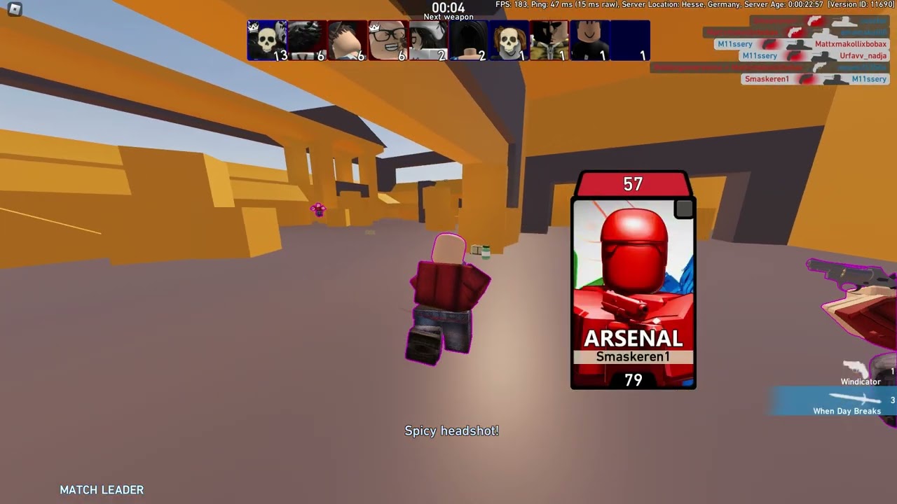 gun rotation 1:33 on matrix | roblox arsenal