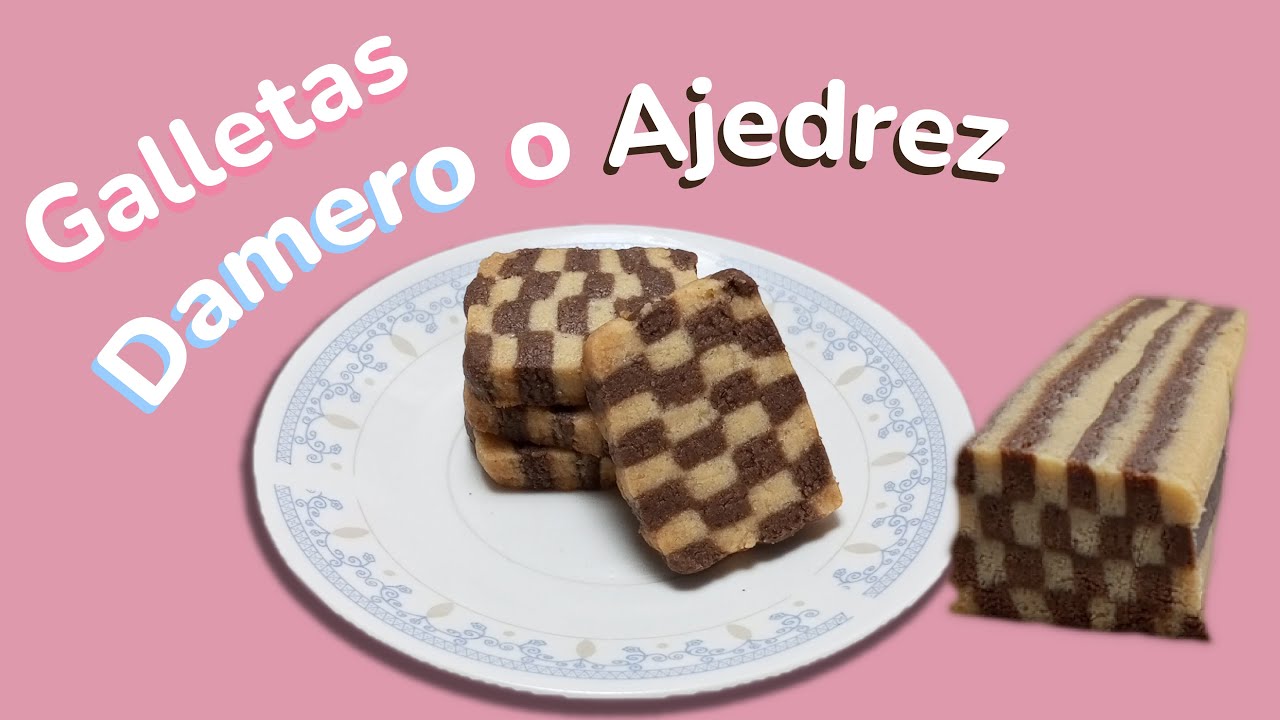 Cómo hacer GALLETAS DAMERO O GALLETAS AJEDREZ - Galletas crujientes y deliciosas - Sarasellos
