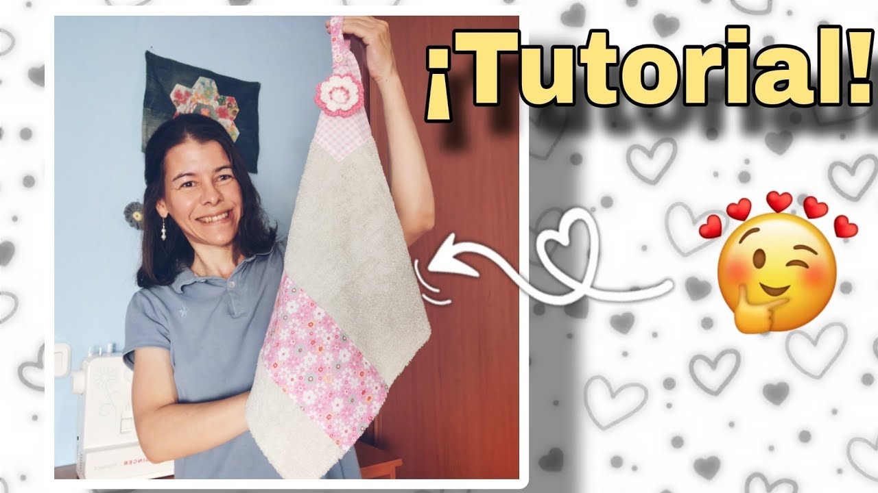 💖No TIRES tu vieja TOALLA APRENDE a cómo COSER una TOALLA, TRAPO o PAÑO para la COCINA PASO A PASO