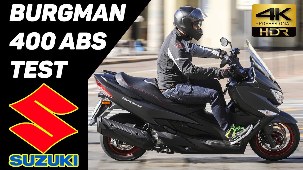Тест нового скутера SUZUKI Burgman 400 ABS 2017 года (4K).
