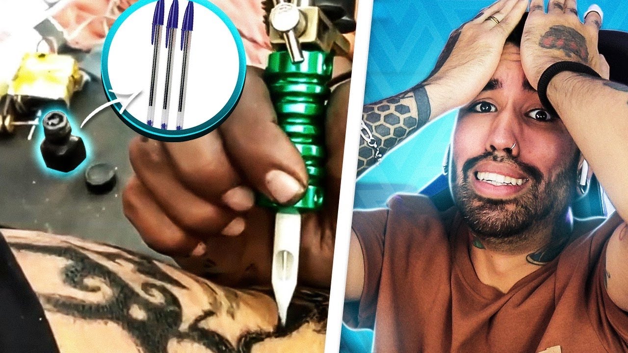 TATUAGEM na RUA com Tinta de CANETA