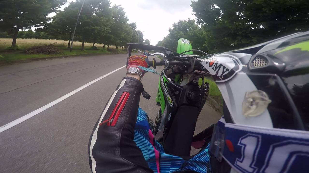 KAWASAKI KXF 450 Motard - Wheelie session GoPro Hero4
