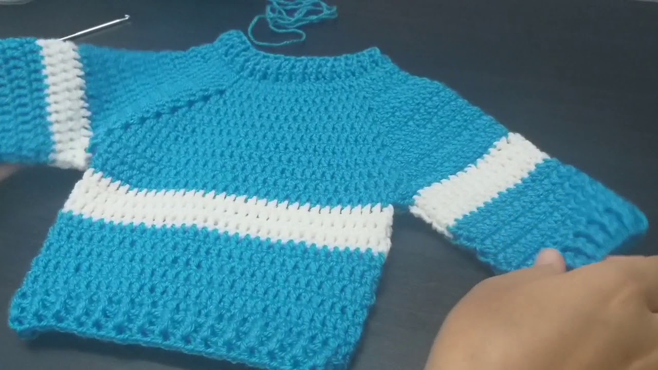 بلوفر اطفال كروشية ا الجزء الثاني Crochrt children's sweater