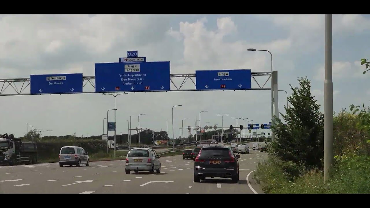 Dashcam Beelden Utrecht: Beneluxlaan 》A2 Toerit Centrum 》Leidsche Rijn Tunnel 》Afrit Maarssen.
