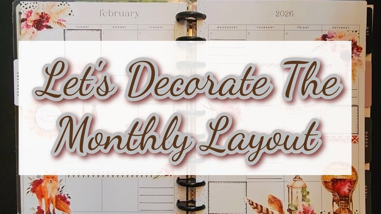Decorating the Monthly Layout In My Happy Planner | Boho Dreams | #planwithme