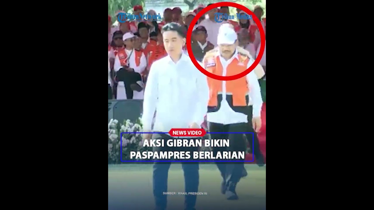 AKSI WAPRES GIBRAN Paspampres Sampai Berlarian, Tiba-tiba Turun Panggung Saat Apel Baznaz