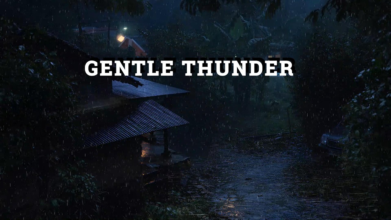 Ad-Free Rain & Thunder ASMR 🖤 Deep Sleep Sounds for Rest