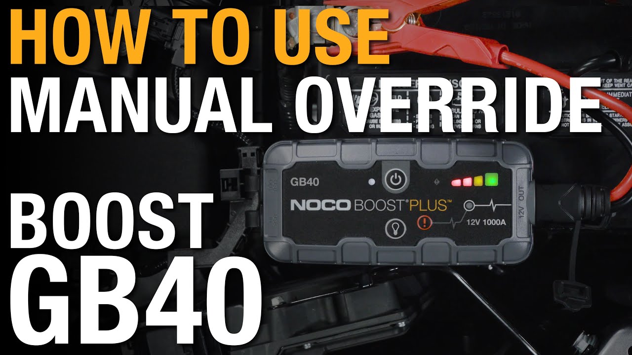 Как использовать ручное управление на NOCO Boost GB40