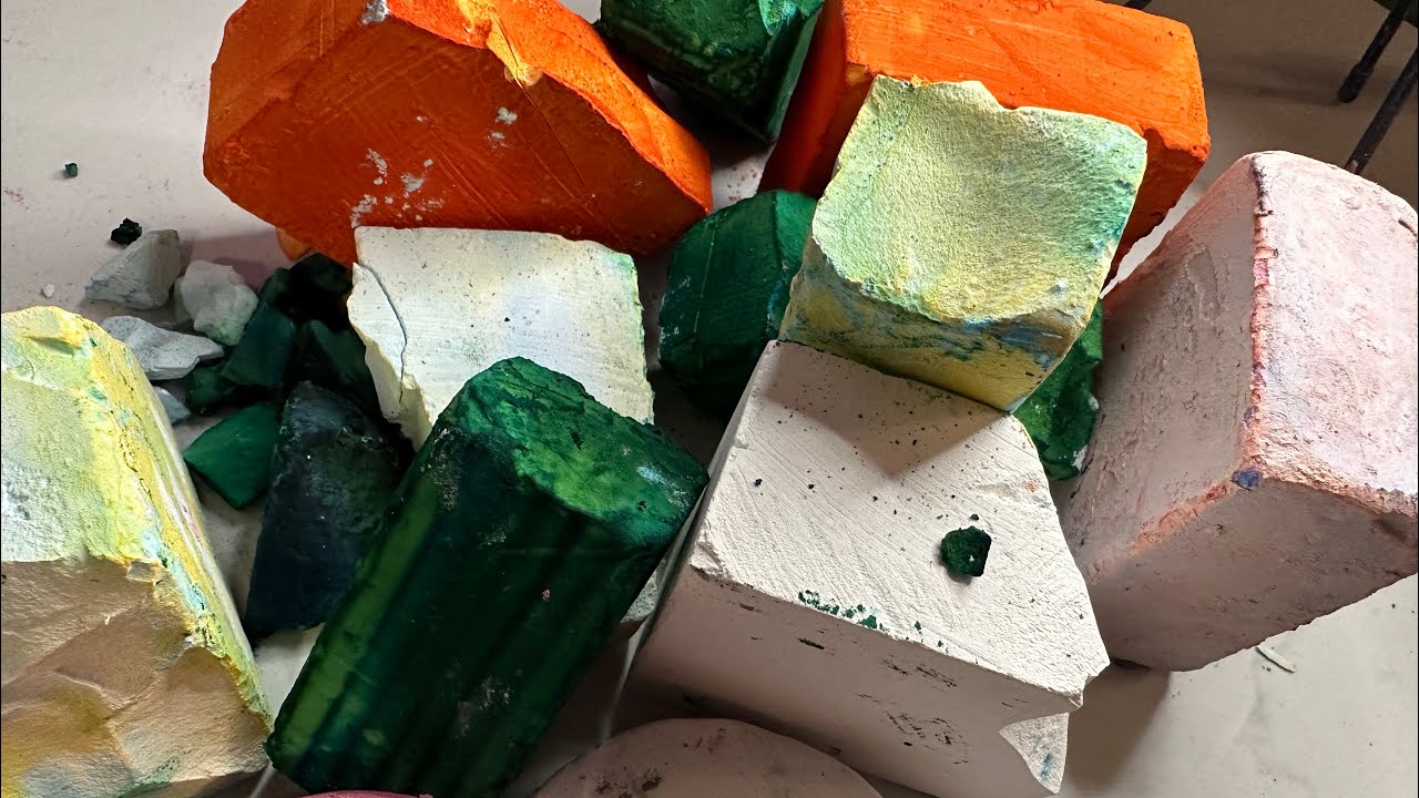 Dyed Gym Chalk Blocks ASMR