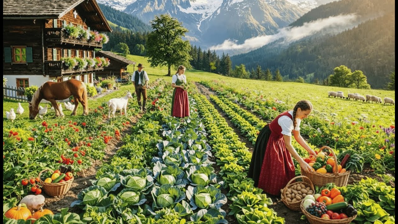 Peaceful Countryside Rhythms — Slow Farm Life with Home Cooking, Animals, and Quiet Moments