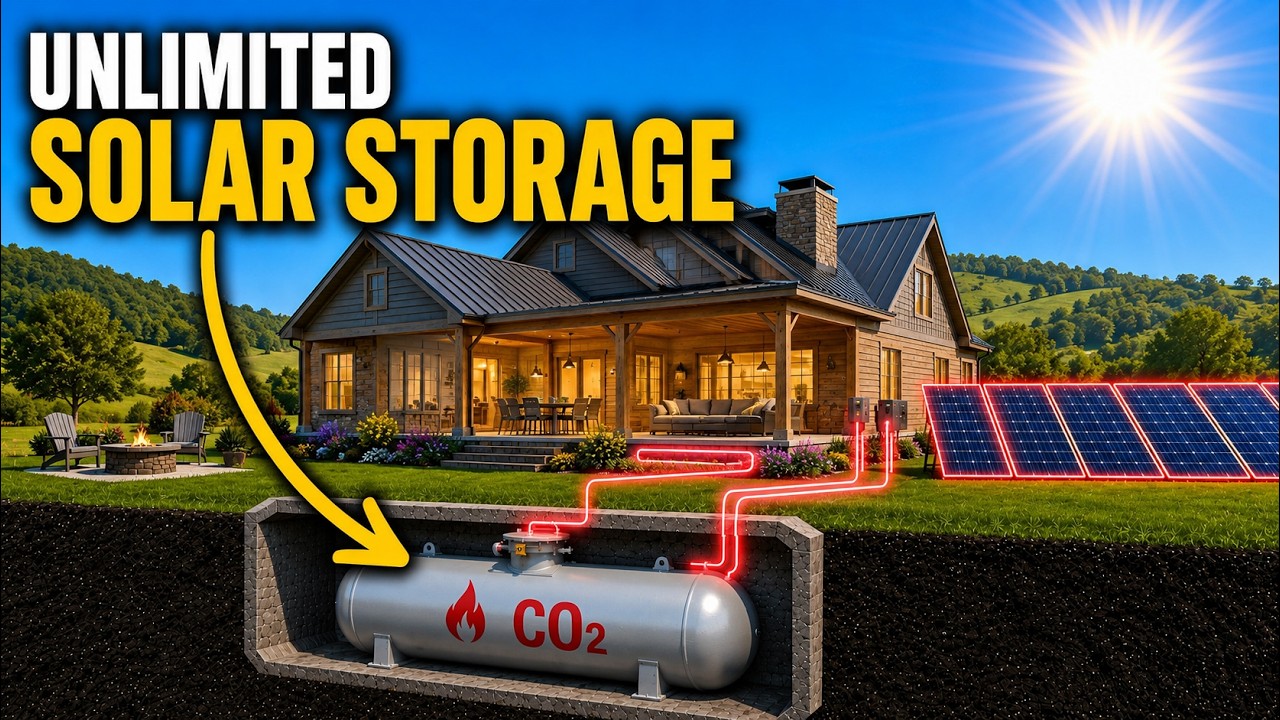 This $65 CO2 TANK Stores SOLAR Power Day and Night (No Batteries NEEDED!!)