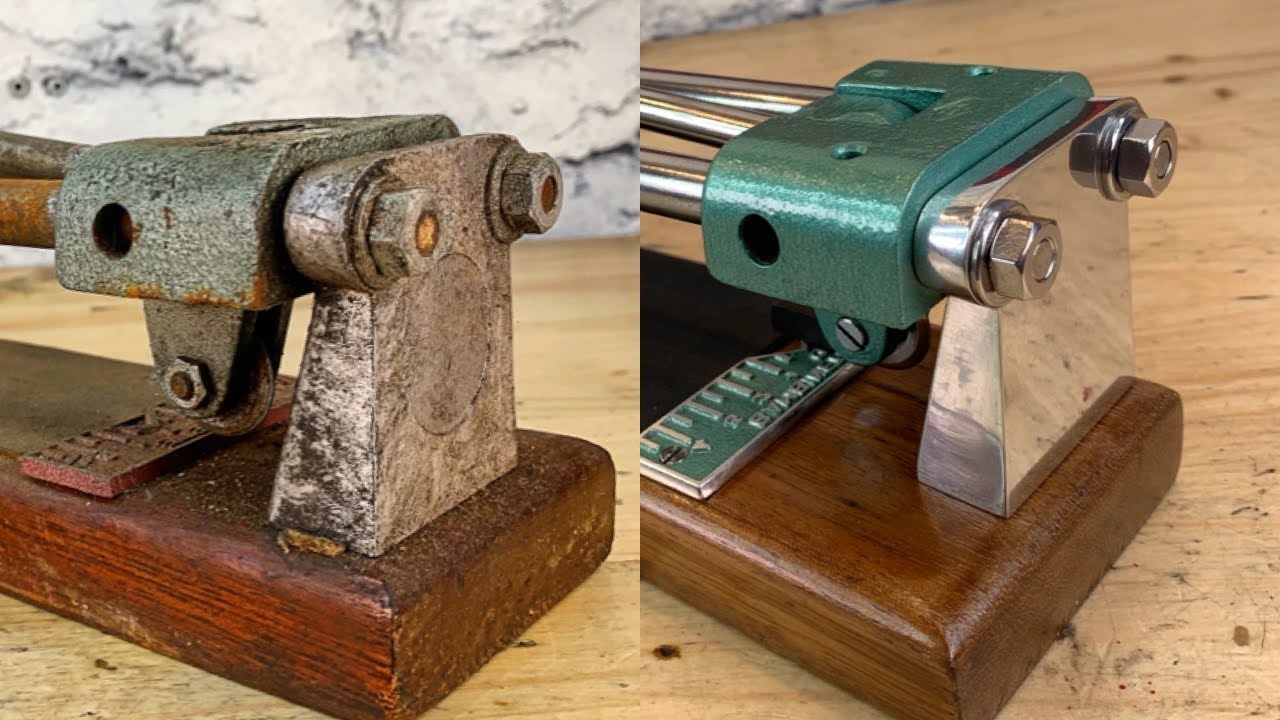 Vintage Rusty Tile Cutter Restoration