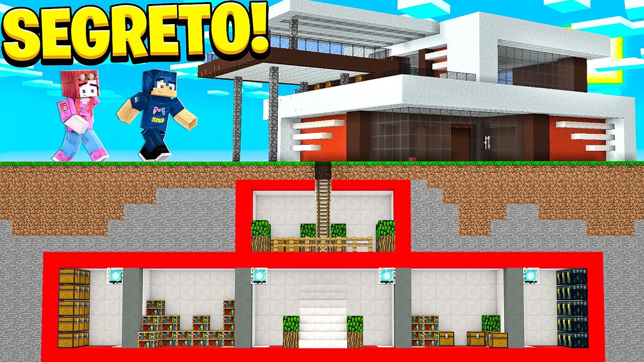 COSTRUISCO UNA BASE SEGRETA SOTTO LA NOSTRA VILLA! - MINECRAFT *VITA IN CITTÀ*