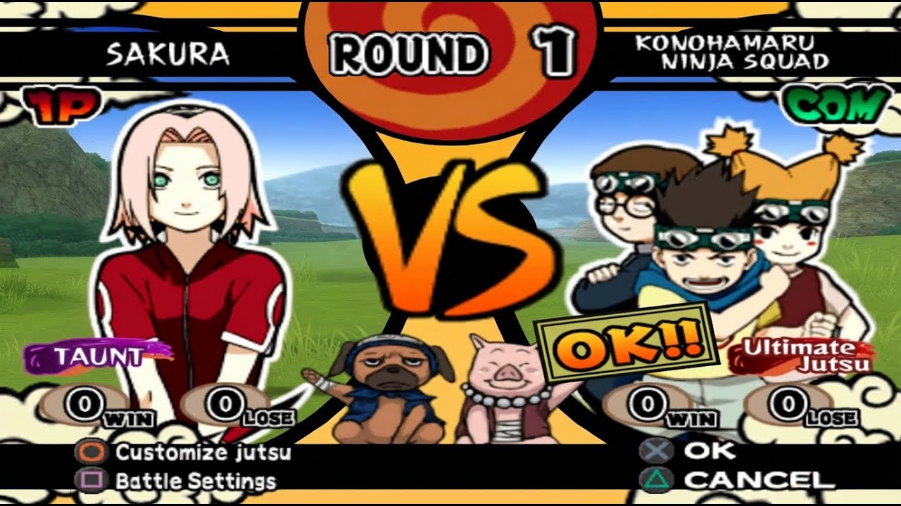 Sakura (Clássico) VS Konohamaru (INSANE) - Naruto Shippuden Ultimate Ninja 4