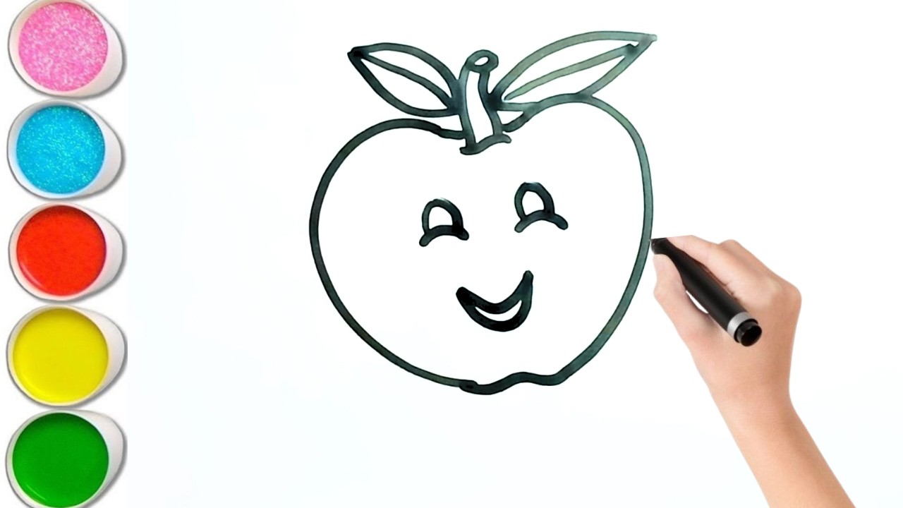 How to Draw an Apple | Easy Apple Drawing for Kids Step by Step 🍎