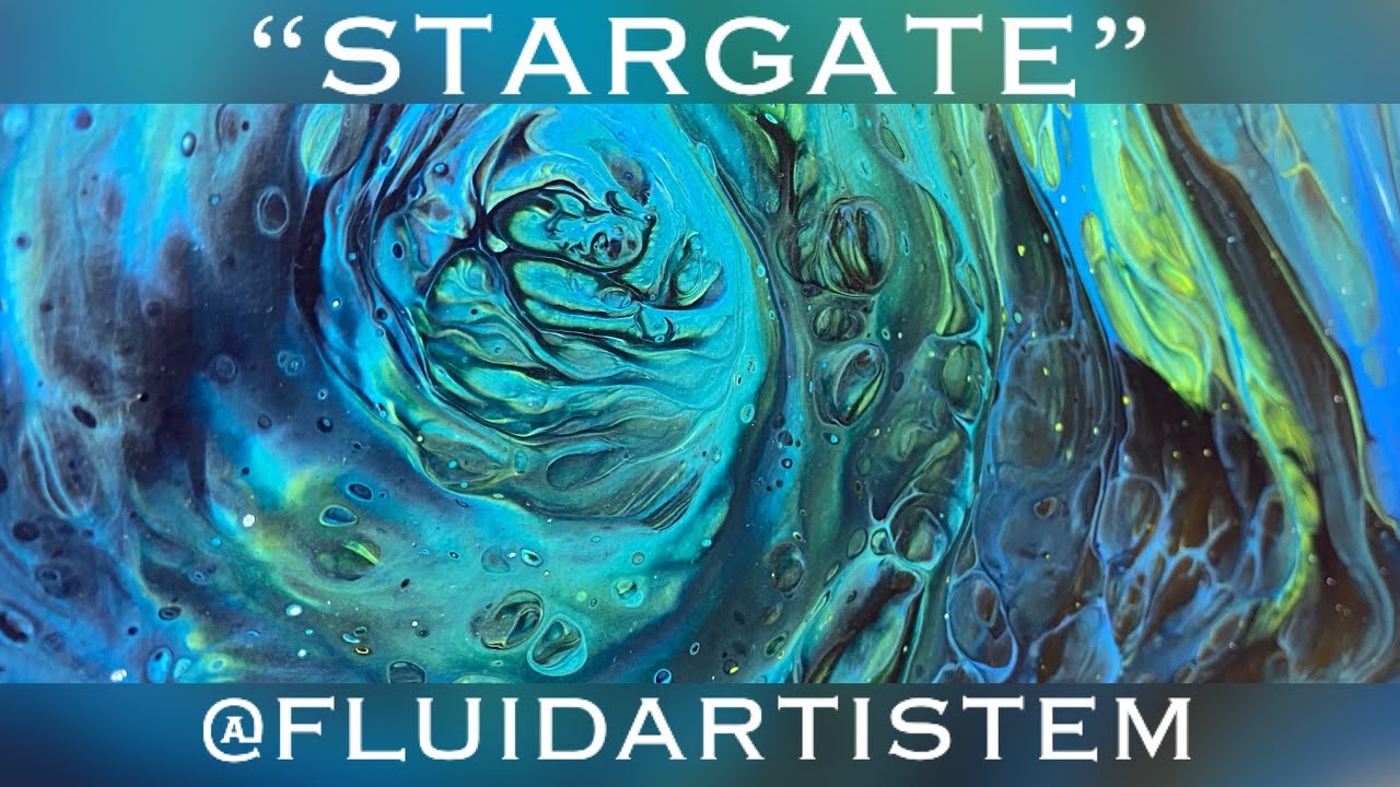 [02] “STARGATE” Acrylic Straight Pour - FluidArtistEm