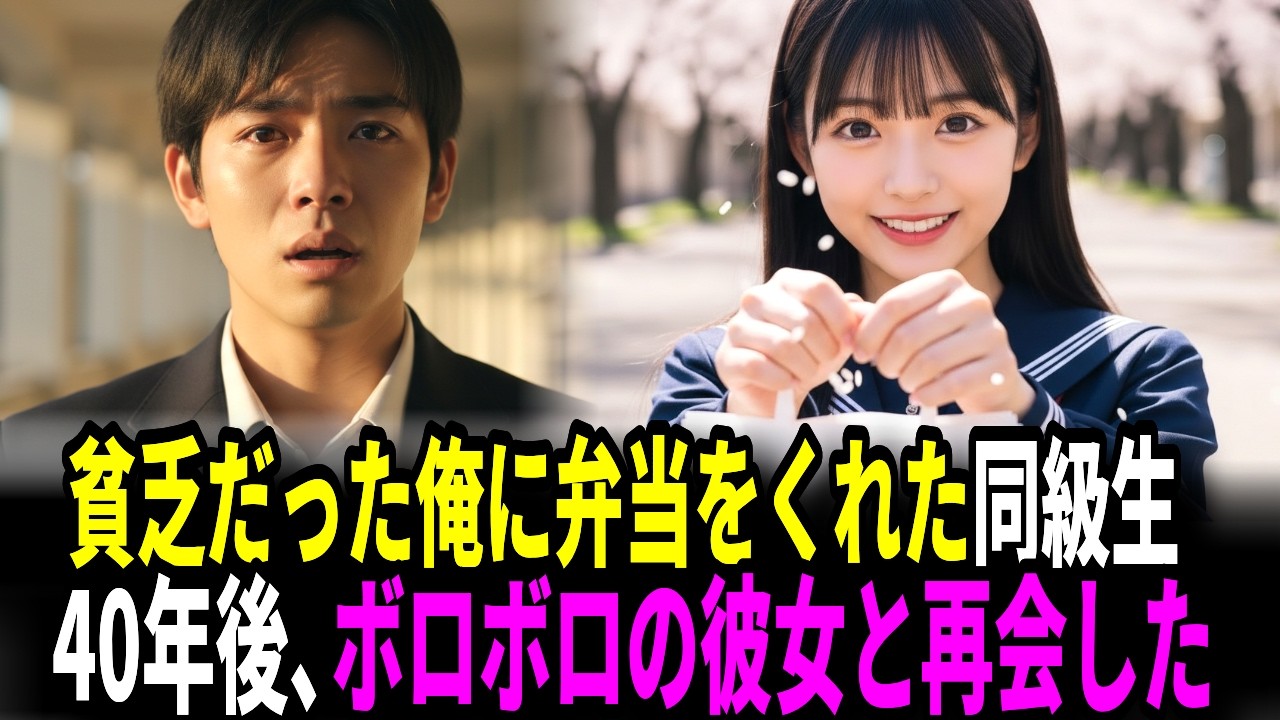 かつて貧乏だった俺に手作り弁当を作ってくれた同級生→40年後、ボロボロの彼女と再会した結果