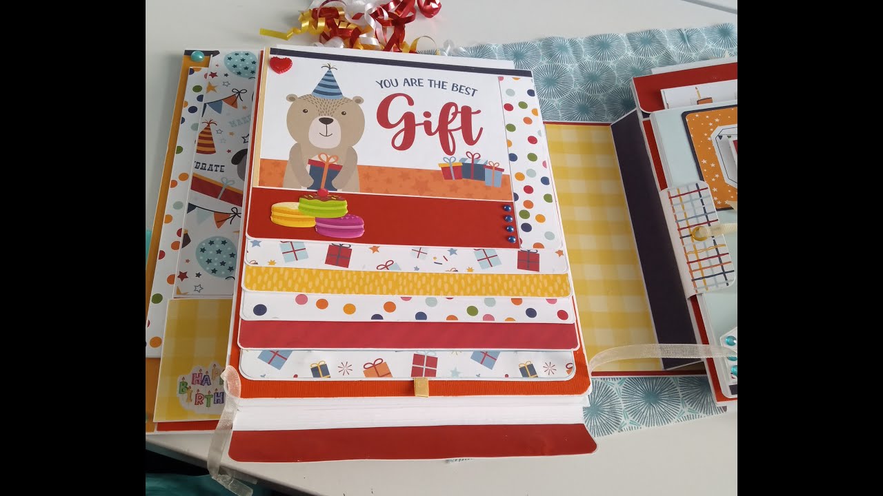 Tuto #4b de 10 | Album Anniversaire Grand Format | Dessus de la Page 2 | Scrapbooking