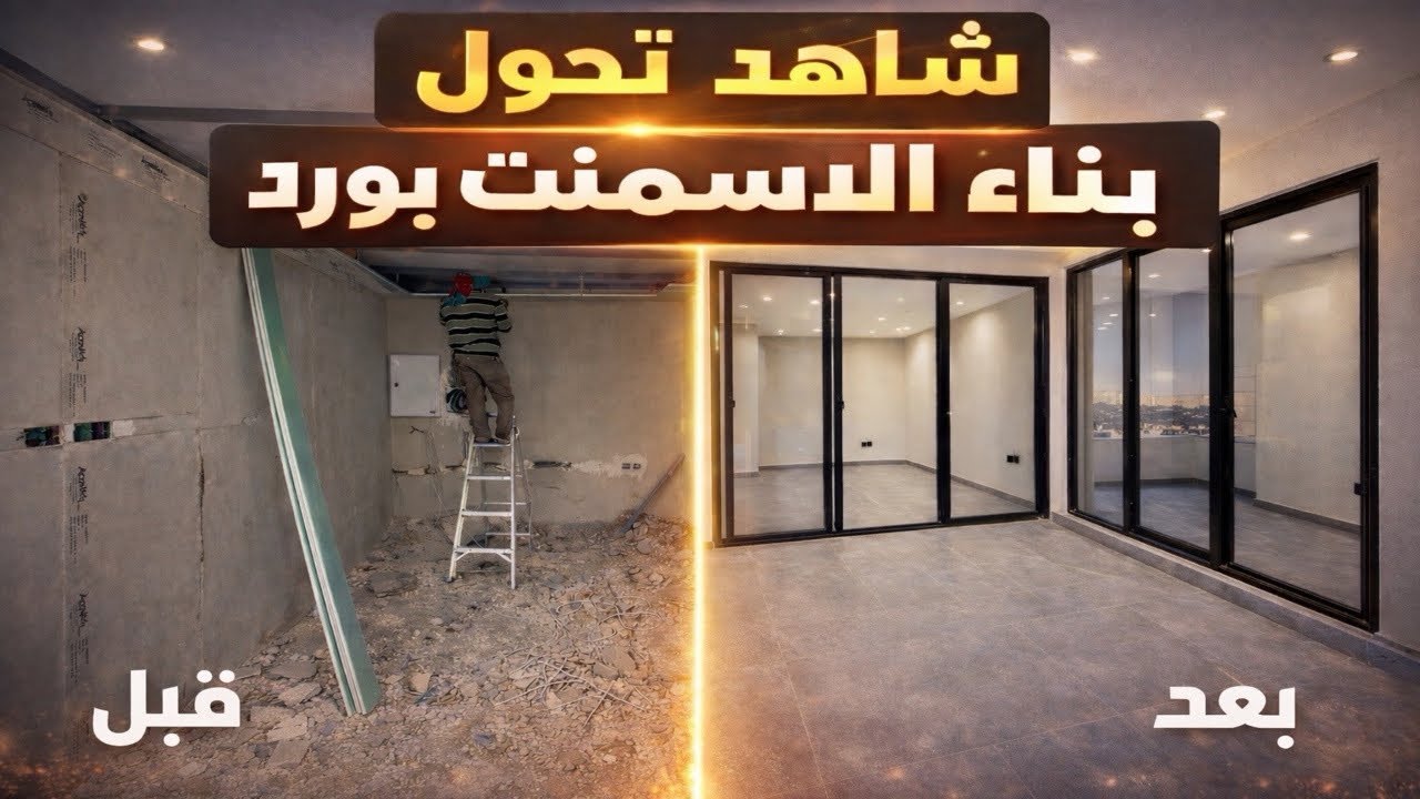 بنيت مجلس + غرفة حارس ودورة مياه بـ الإسمنت بورد بأقل تكلفة! (شوف النتيجة)