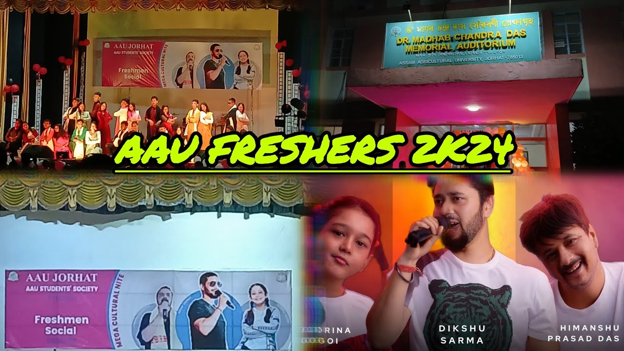 AAU Freshers 2024❤️//Central freshers celebration🥳🤩at Assam Agricultural University, Jorhat❤️//#vlog
