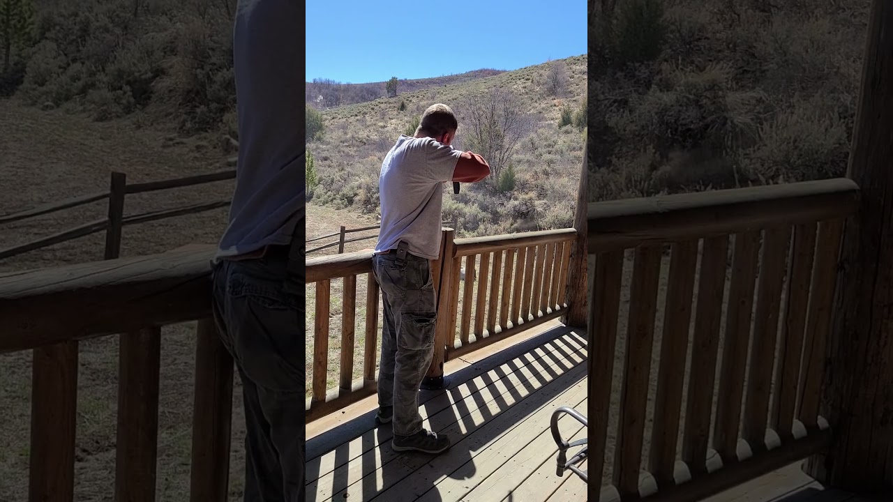 Up to the cabin shooting.
