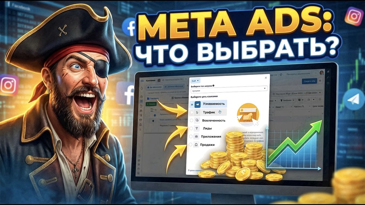 ВЫБОР ЦЕЛИ ПРИ ЗАЛИВЕ С META ADS, ЧТО ВЫБРАТЬ? ТРАФИК, ЛИДЫ, ПРОДАЖИ, УЗНАВАЕМОСТЬ, ВОВЛЕЧЕННОСТЬ