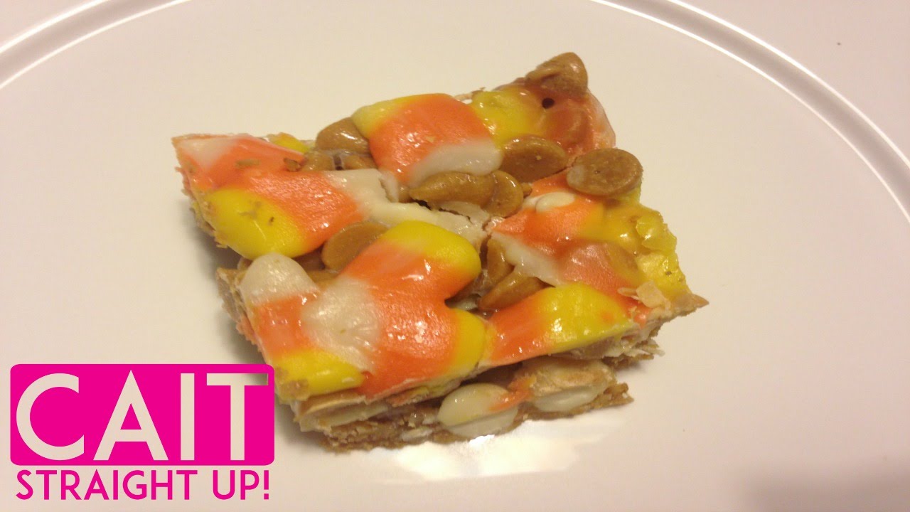 Candy Corn Monster Bars | Simple Tasty Treat For Halloween | Cait Straight Up
