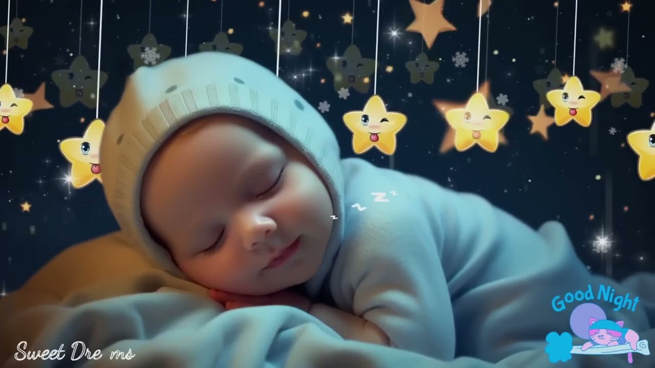 Soothing Baby Sleep Music 🌜 Mozart Brahms Lullaby 🎼 Deep Sleep Calming Music for Silent Nights
