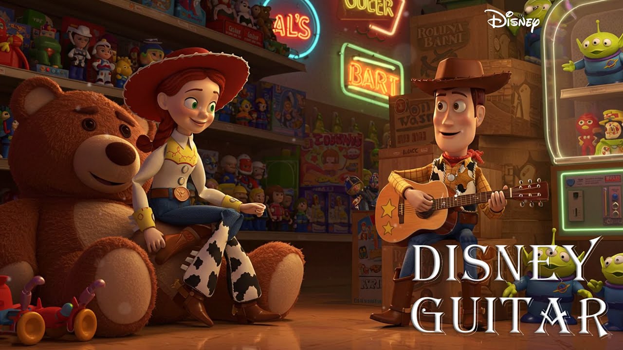 Smooth Disney Jazz Guitar Lounge 🎷 | Акустическая музыка для учёбы и концентрации