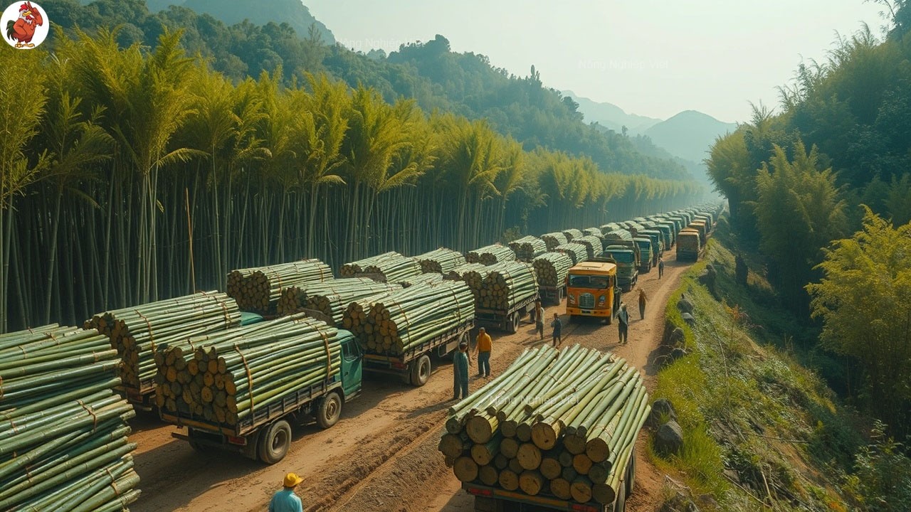 TRE KHỔNG LỒ! Hàng Triệu Cây Tre Được Nông Dân Trung Quốc Thu Hoạch và Chế Biến Để Làm Gì?