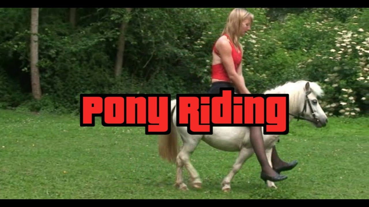 Gina Pony Riding in Sexy Outfit 