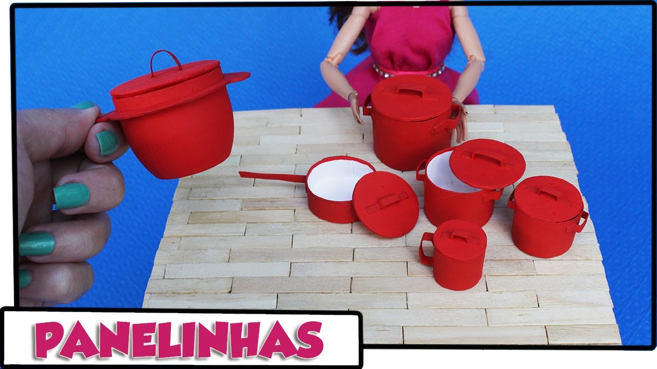 Como fazer: Panelas para bonecas Barbie, Monster High, E.A.H entre outras!