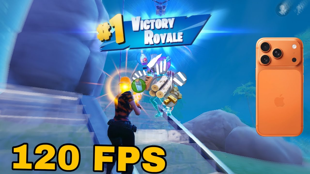 iPhone 17 Pro 120 Fps Fortnite Mobile Gameplay *Platinum 3 Rank 11 Kills Win | 2% To Diamond Rank*