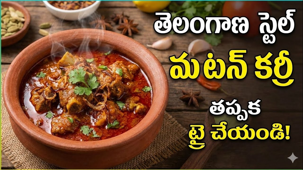 పల్లెటూరి స్టైల్ ఘాటు మటన్ కర్రీ🔥|Telangana Spicy Mutton Curry #muttoncurry #mutton #villagecooking 