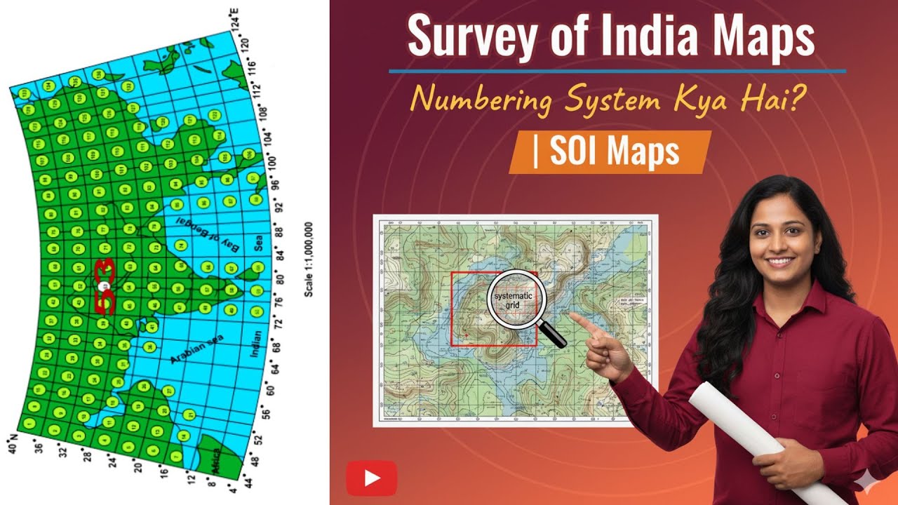 Survey of India Maps Numbering System Kya Hai? | SOI Maps | SOI Maps Hindi Explanation