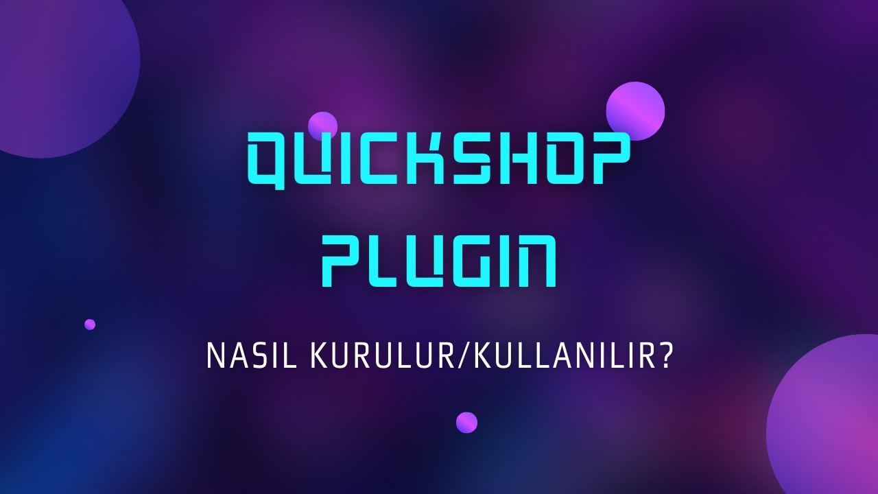 Minecraft Aternos QuickShop Plugini Kurulumu ve Kullanımı