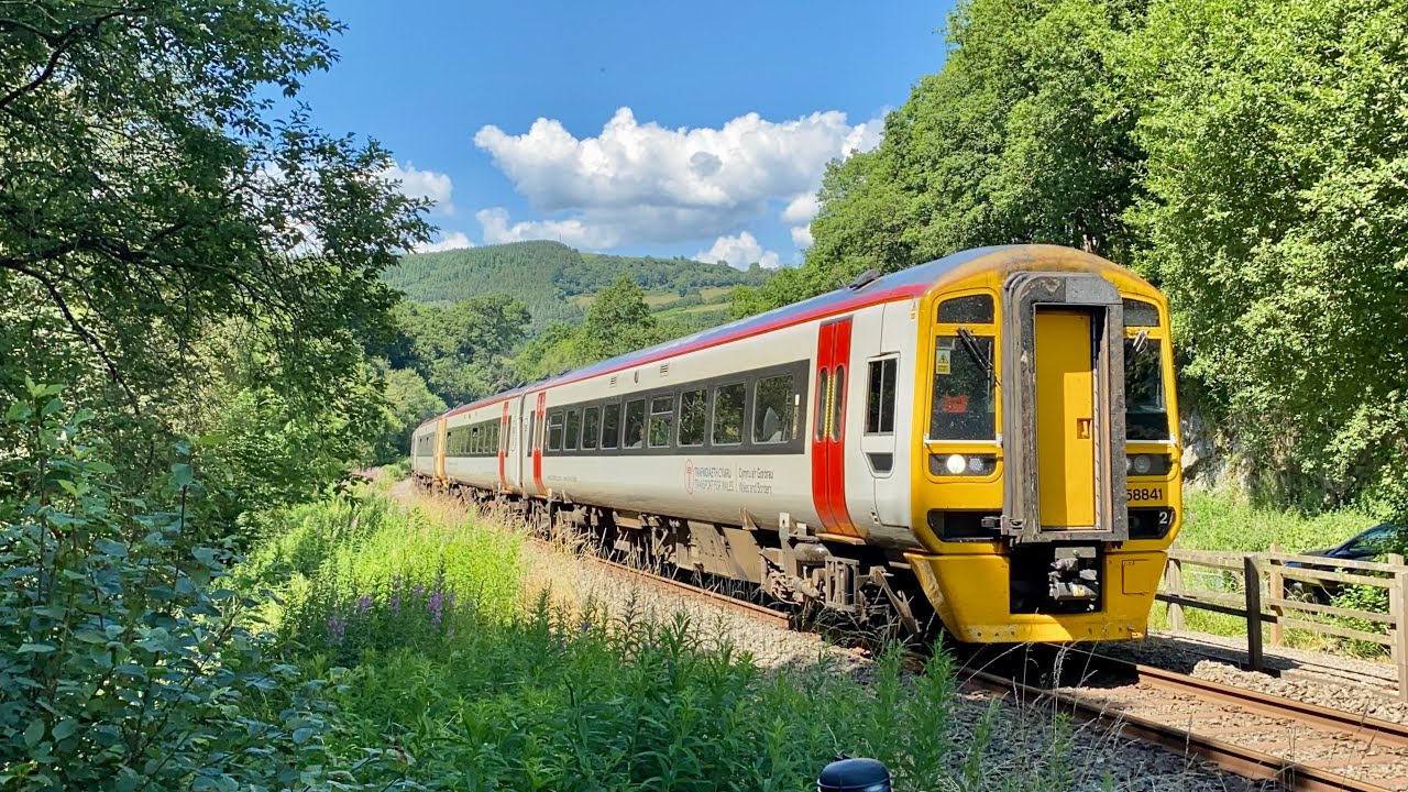 Transport For Wales - The Cambrian line in and around Talerddig - July 2021.