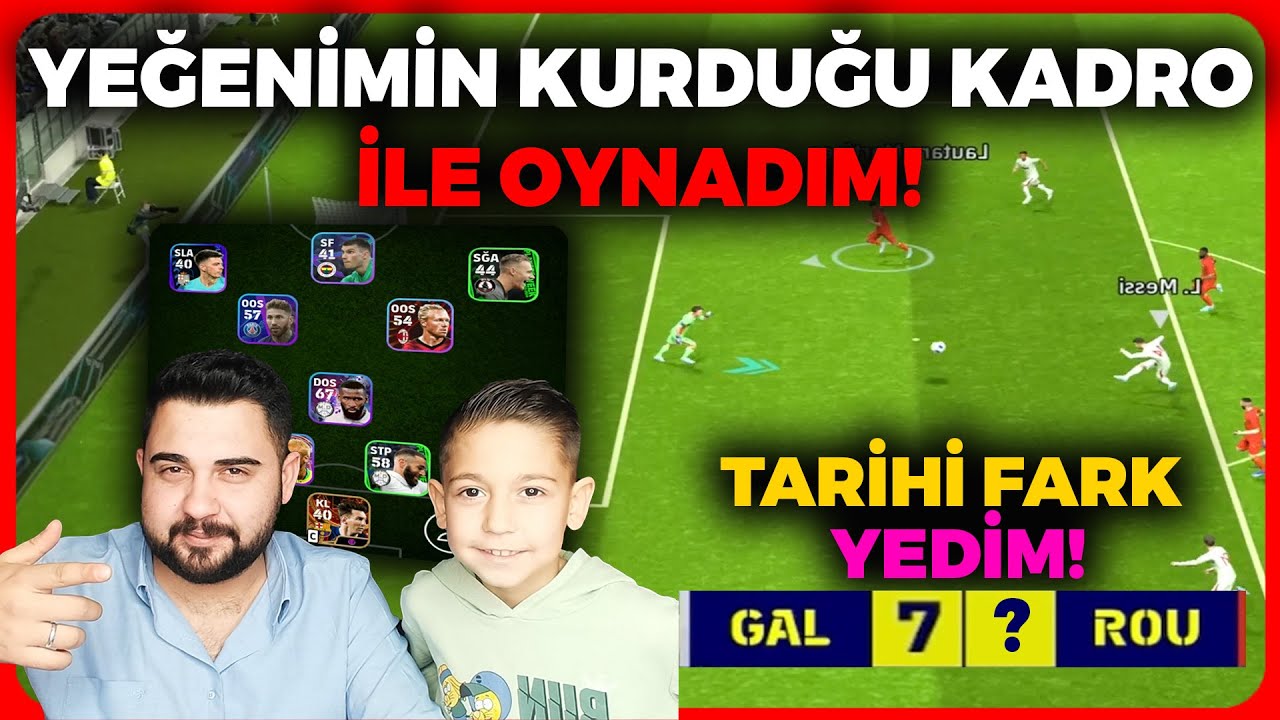 YEĞENİMİN KURDUĞU KADRO İLE KAYBEDERSEM 2 EPİK SİLERİM! TARİHİ  FARK YEDİM!! 😱😱EFOOTBALL 2024 MOBİLE