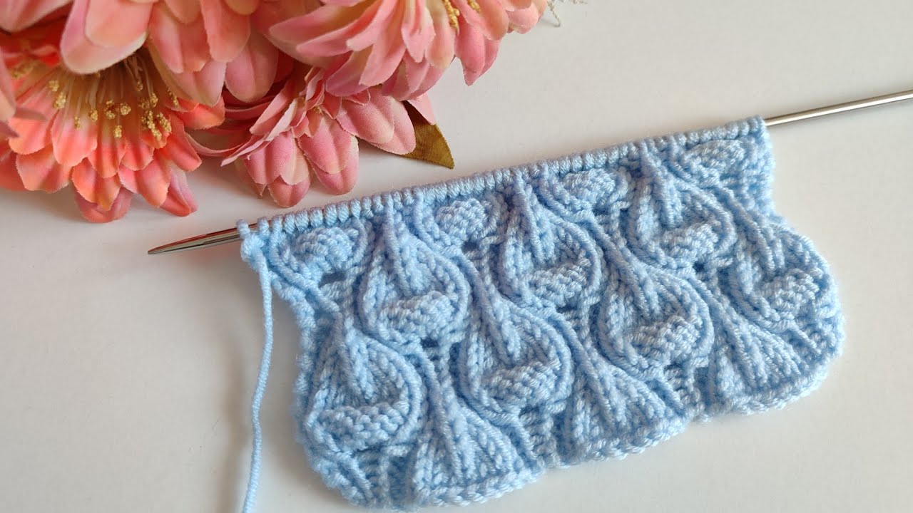 İncir örgü modeli (su damlası örgü modeli) yapımı 💧💧fig knitting model making