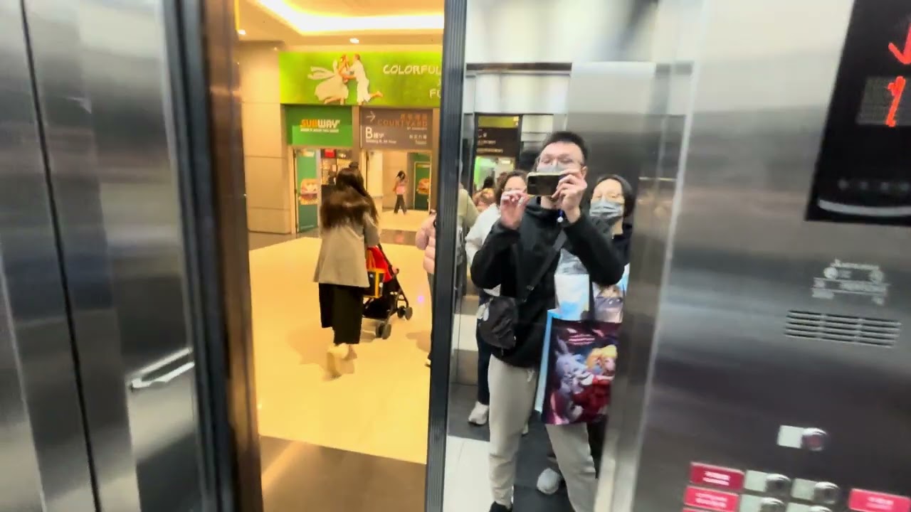亞當搭電梯EP186-三菱MITSUBISHI電梯@CITYLINK南港店（B棟/2F~B2）