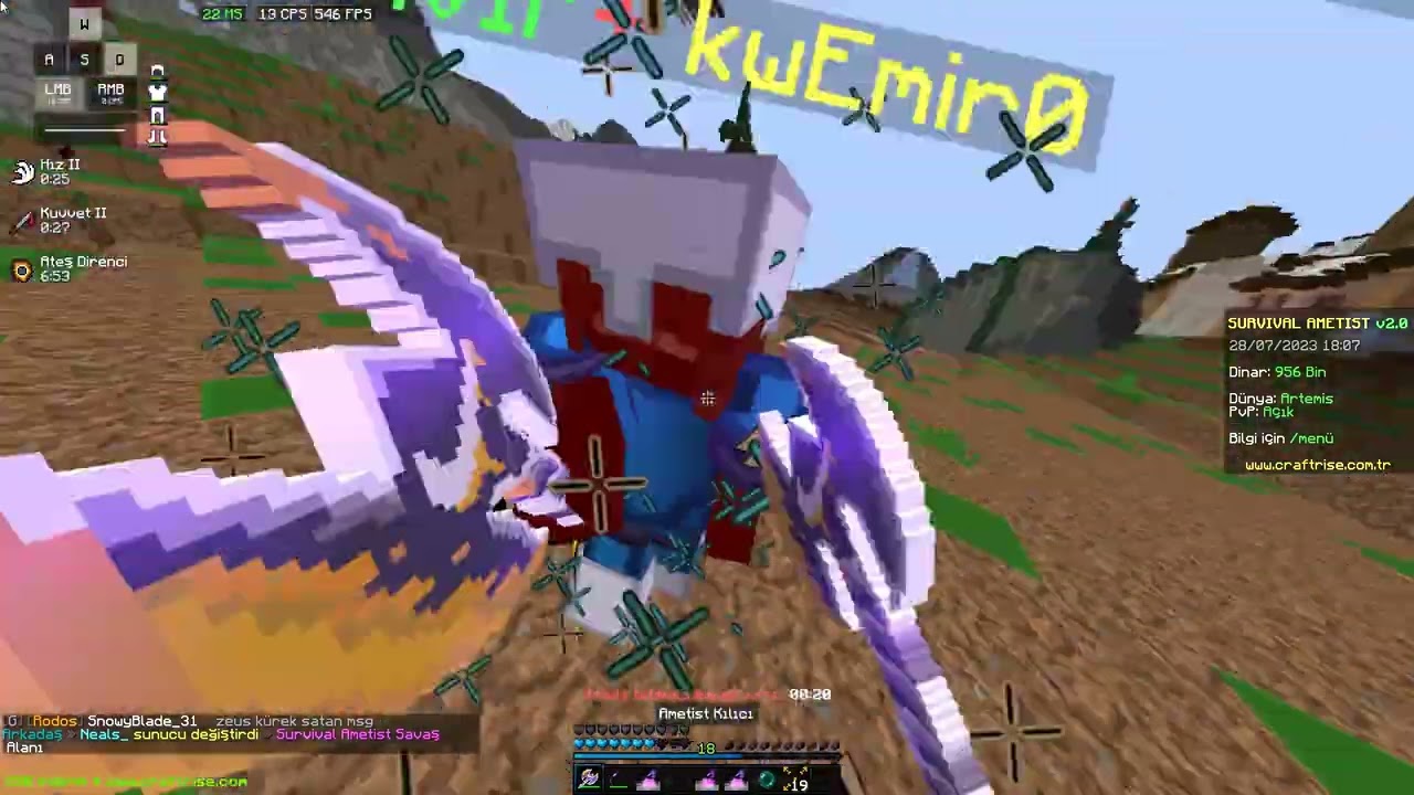 Craftrise Survival ametist açık alan/Nether/Artemis pvp
