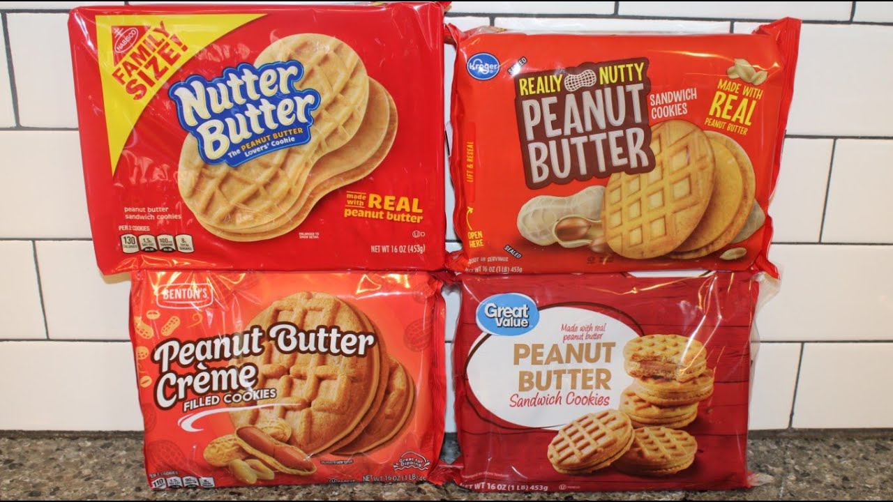Peanut Butter Cookies Blind Taste Test Nutter Butter, Kroger, Benton’s (Aldi), Great Value (Walmart)