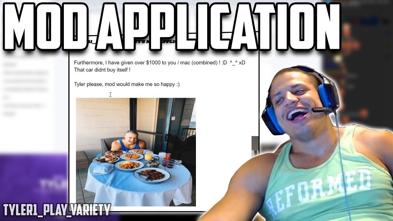 TYLER1 READS A MOD APPLICATION
