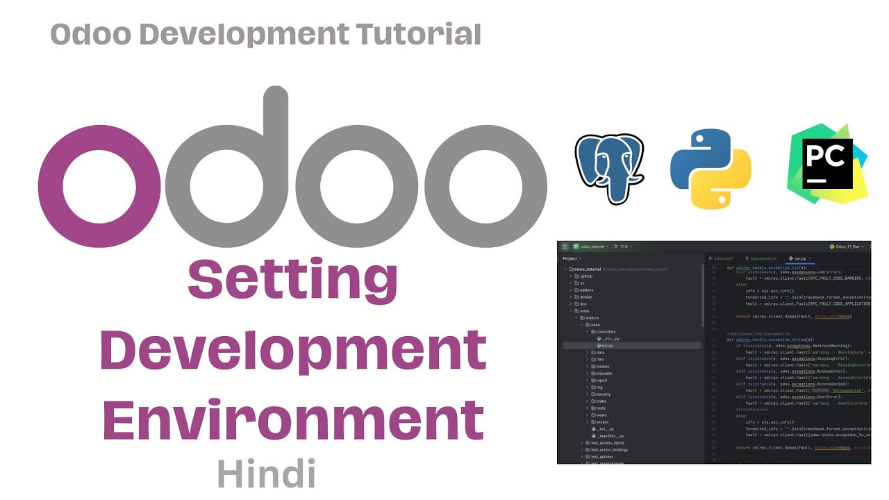How to Setup Odoo 17 Development Environment Using Pycharm IDE - Windows | Odoo Development Tutorial