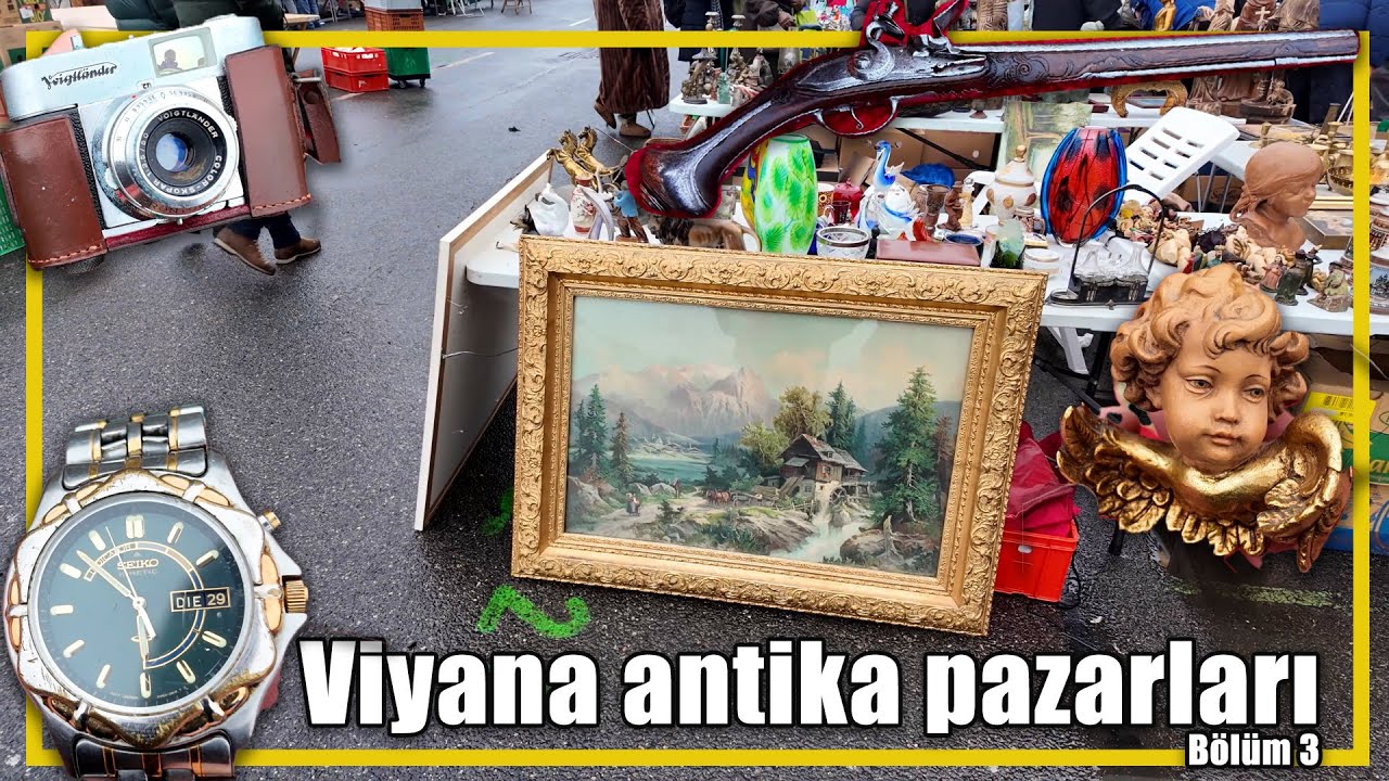VİYANA ANTİKA PAZARI - NASCHMARKT 17.01.2026 Bölüm 3 - Osmanlı piştov, alman bira bardakları