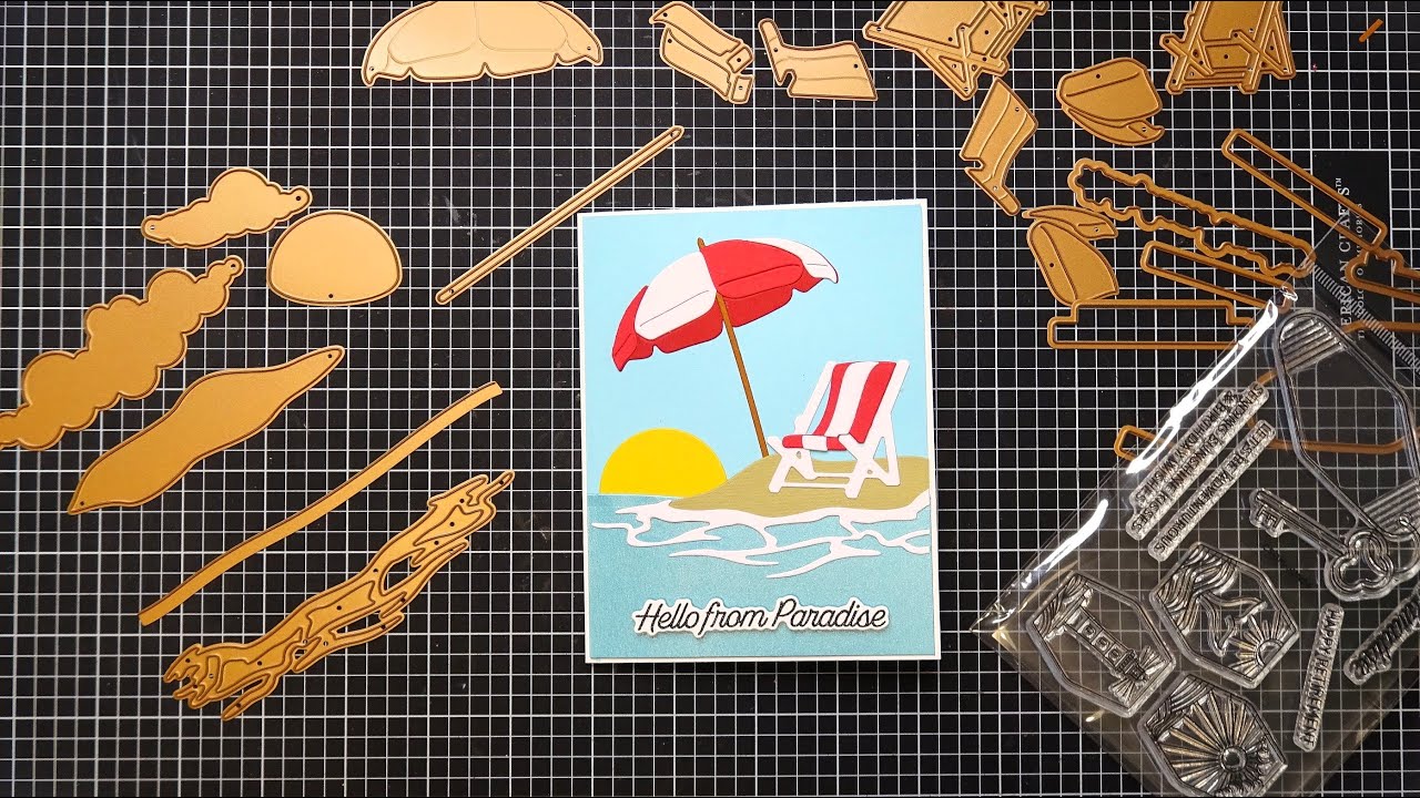 Spellbinders June 2024 Large Die & Clear Stamp of the Month Review Tutorial! Fun Summer Vignettes!