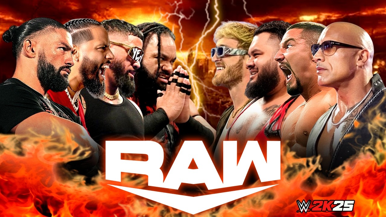Team Roman Reigns (The Bloodline) vs The Rock & The Vision  - WWE Raw on Netflix | 03/March/2026