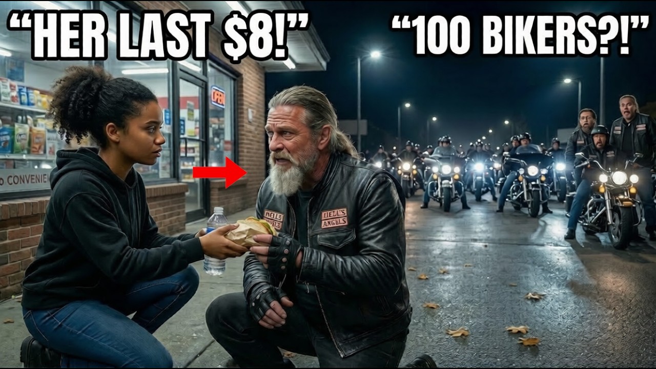 Girl Gives Her Last $8 to a Biker — Next Day 100 Motorcycles Arrive at Her House