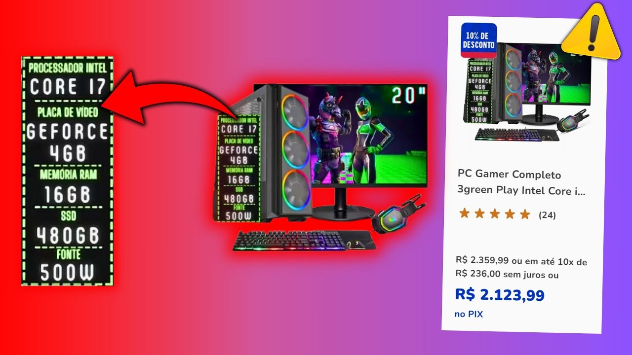 PC Gamer barato na Casas Bahia! Tem coisa boa?
