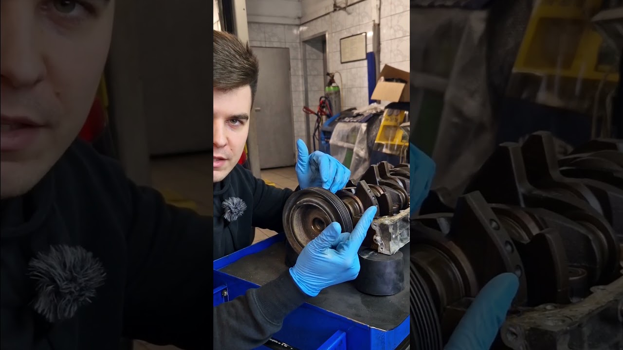 Mechanika w 60 sekund - Wał korbowy silnika #motoryzacj #mechanik #samoch&oacute;d #warsztat #silnik